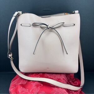 Nanette Lepore‎ Pink Pebbled Faux Leather Crossbody Satchel